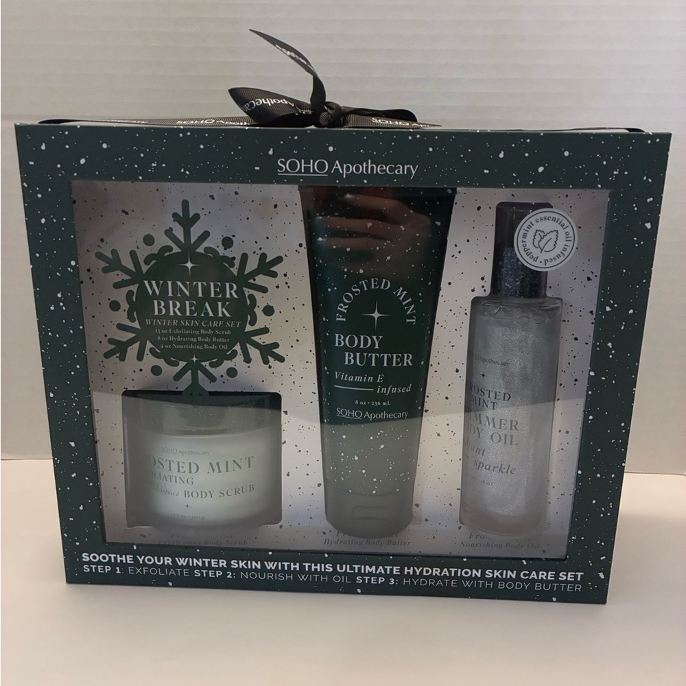 SOHO Apothecary Mint Winter Skin Care Set 3 Steps New in Box